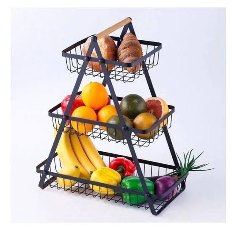 OEM - Organizador Frutero de Cocina Desmontable de 3 Niveles de Metal