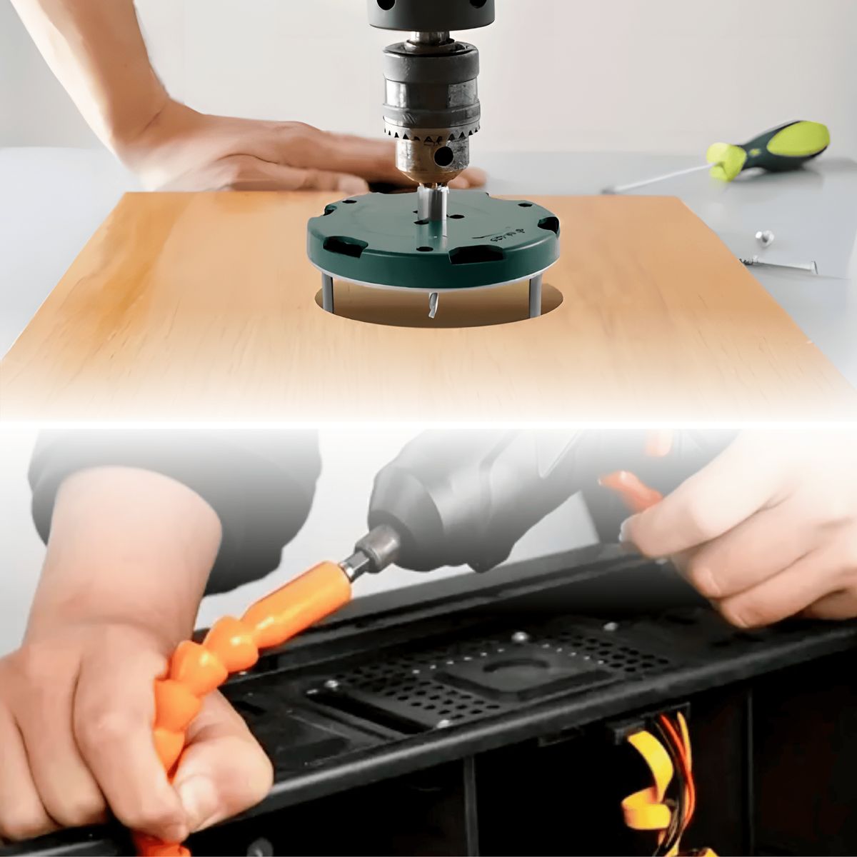 ROSH - Destornillador Eléctrico + Adaptador Sierra de Perforado