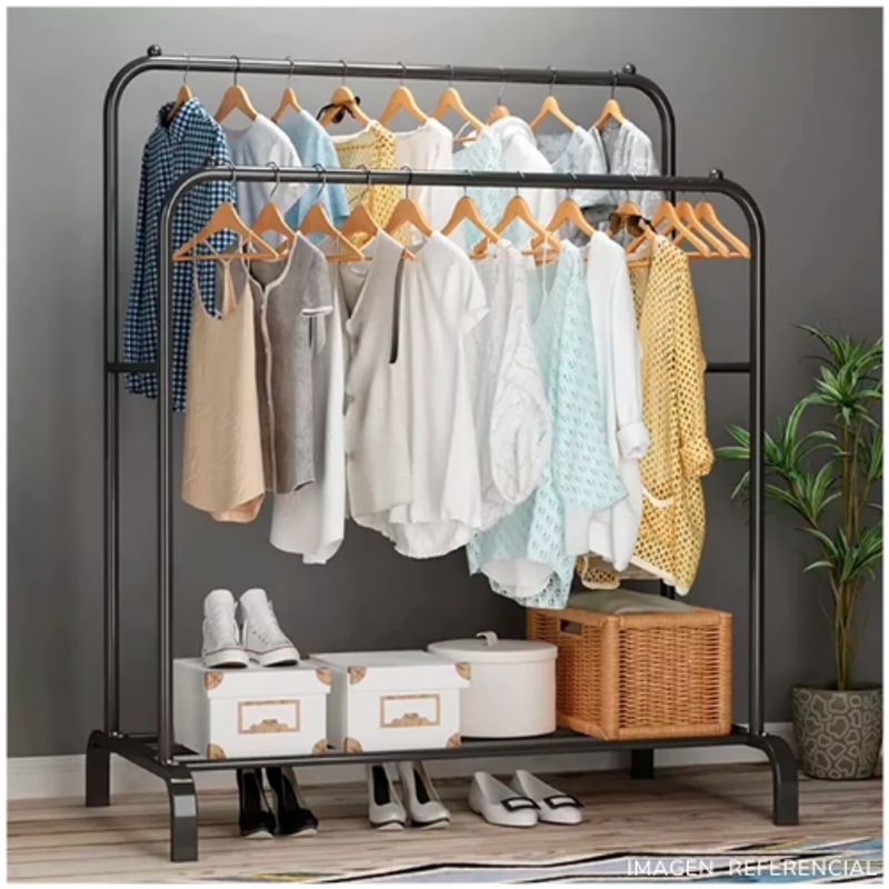 INSPIRA MARKET - Estante Organizador Ropa Perchero Negro