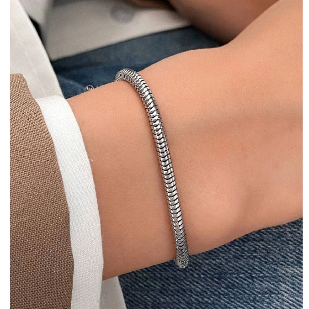 GENERICO - PULSERA TIPO PANDORA DE ACERO INOXIDABLE