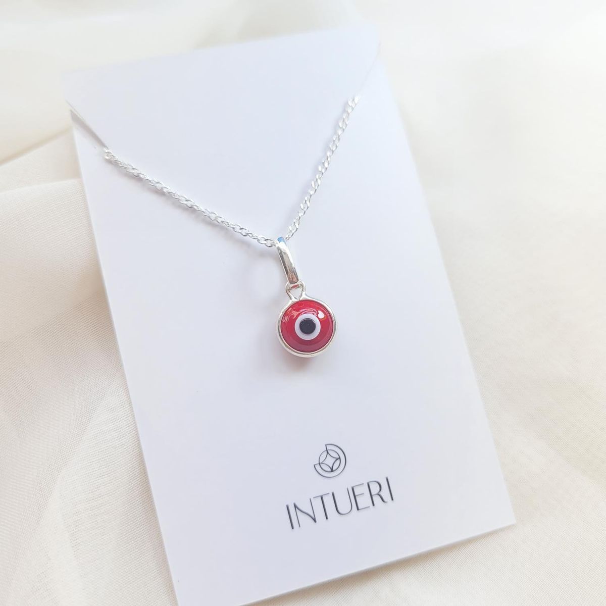 INTUERI - Collar ojo turco rojo - 1cm