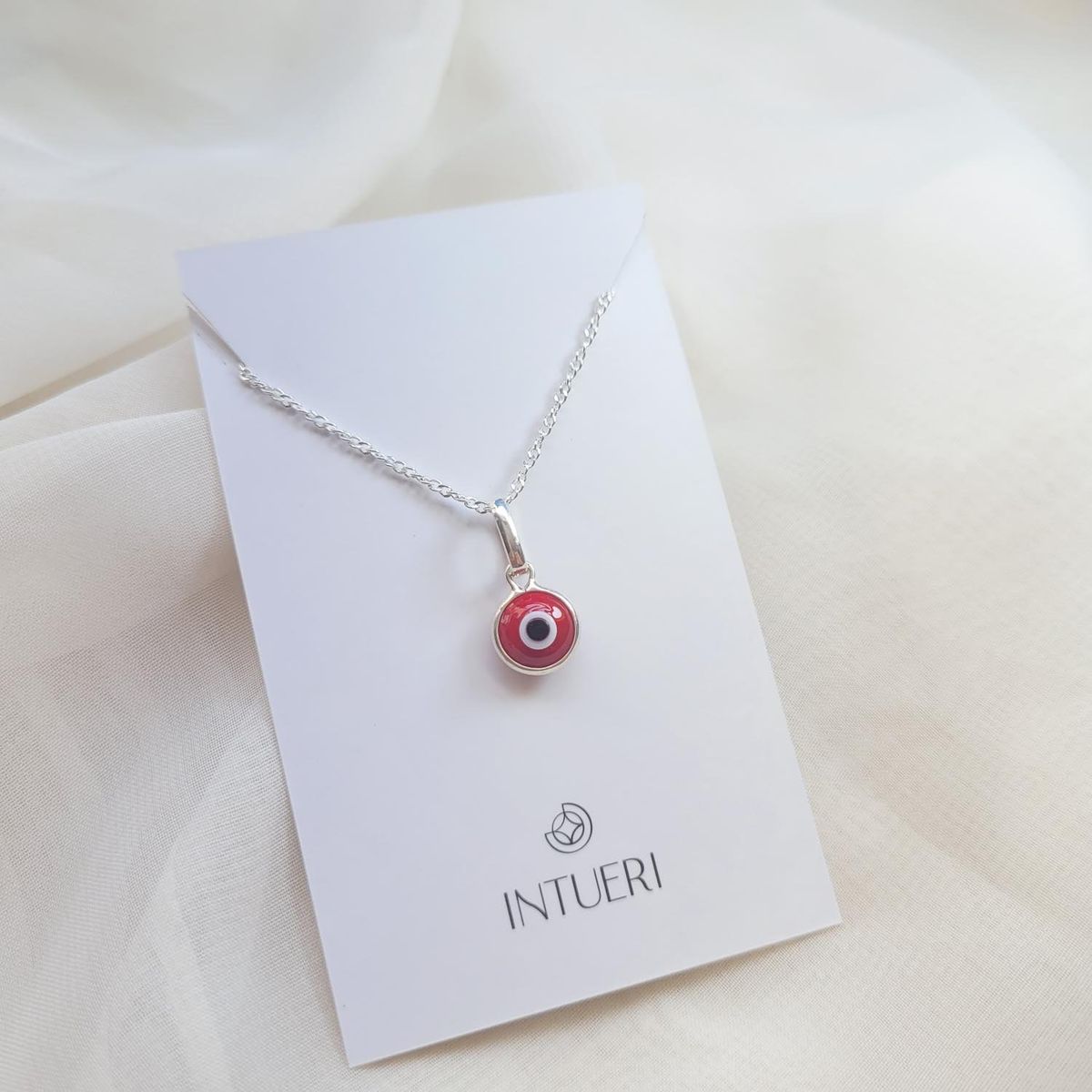 INTUERI - Collar ojo turco rojo - 1cm