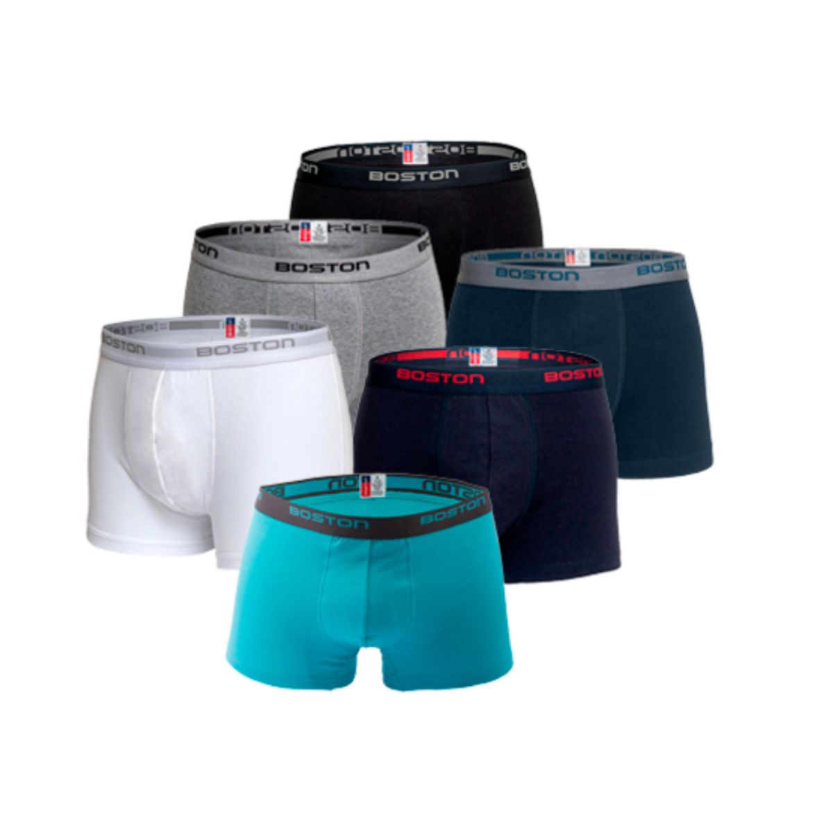 BOSTON - Boston Pack X6 Boxer Corto Multicolor - Ropa Interior