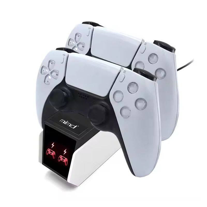 MIMD - Cargador Dual para Mandos PS5 Base Luz led P5