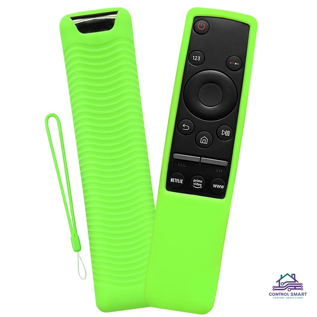 GENERICO - Control Remoto para Smart TV Samsung + Funda Protectora  Verde Neón