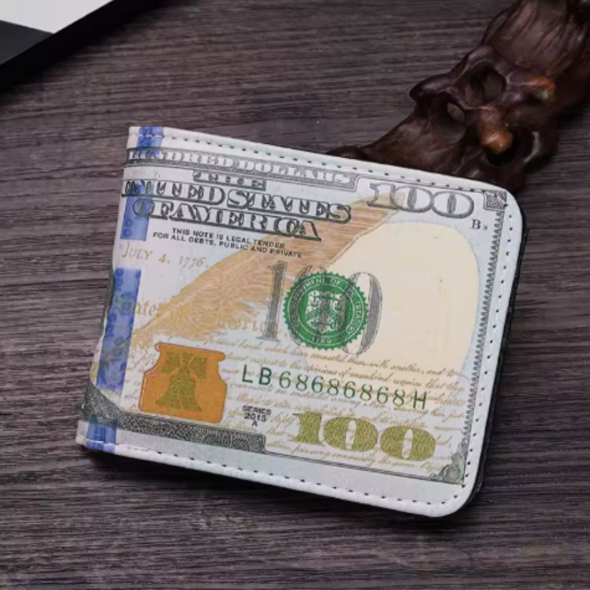 GENERICO - Billetera Diseño Billete de 100 Dólares - Estilo y Originalidad