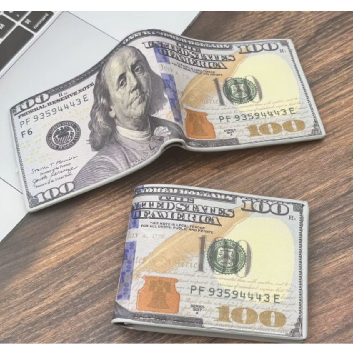 GENERICO - Billetera Diseño Billete de 100 Dólares - Estilo y Originalidad