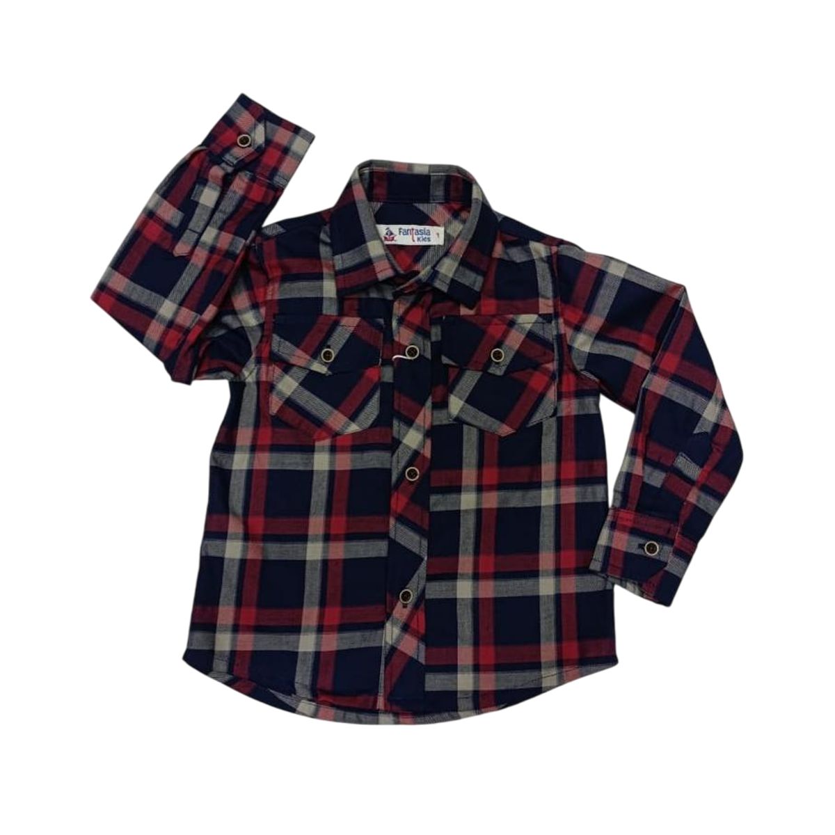 GENERICO - Camisa Niños Manga Larga 100% Algodón