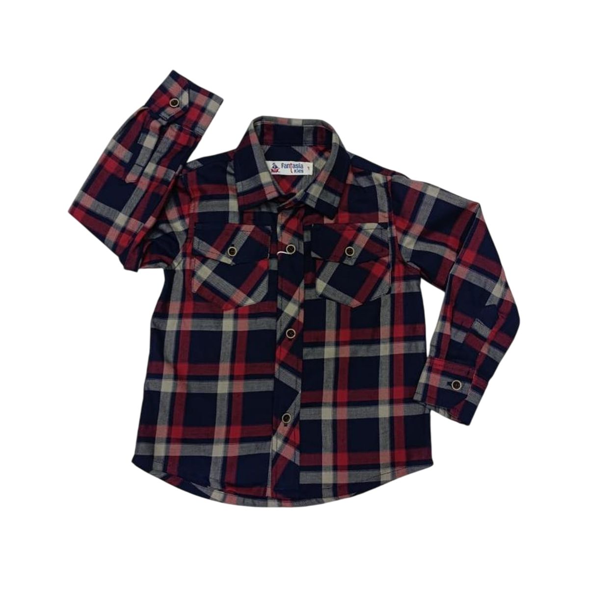 GENERICO - Camisa Niños Manga Larga 100% Algodón