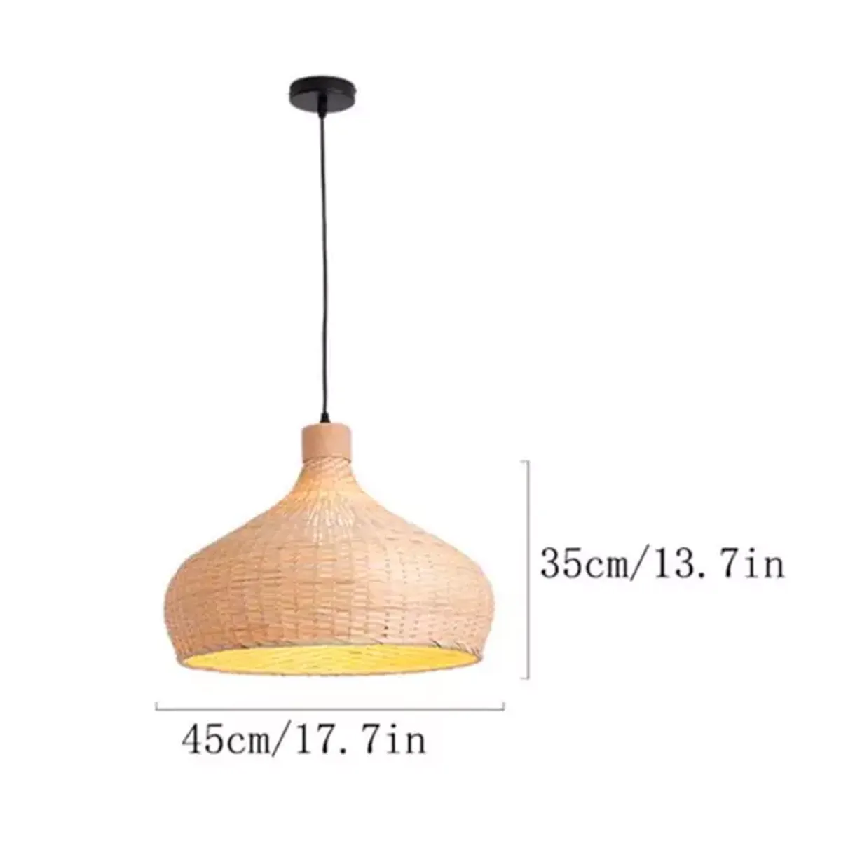 GENERICO - Lámpara Colgante de Mimbre