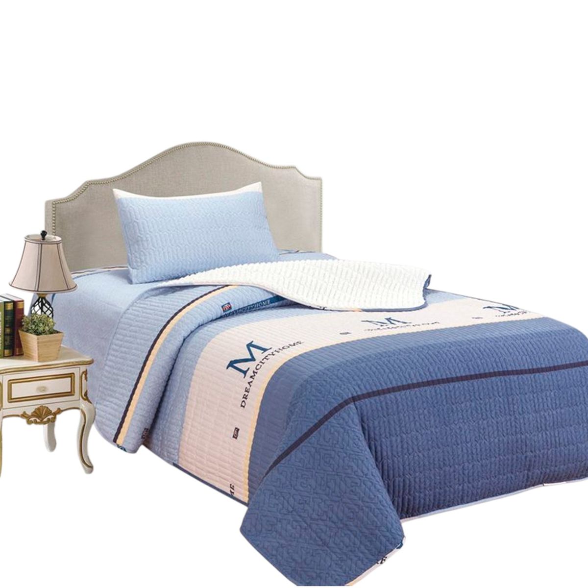 CASATEX - Set Cubrecama Delgado Tela con Reverso Cordero 1.5 Plz-C05