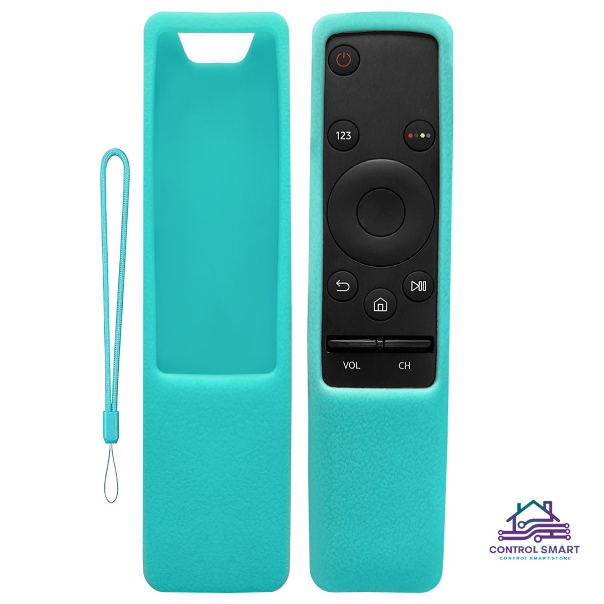 GENERICO - Control Remoto para Smart TV Samsung + Funda Protectora  Turquesa