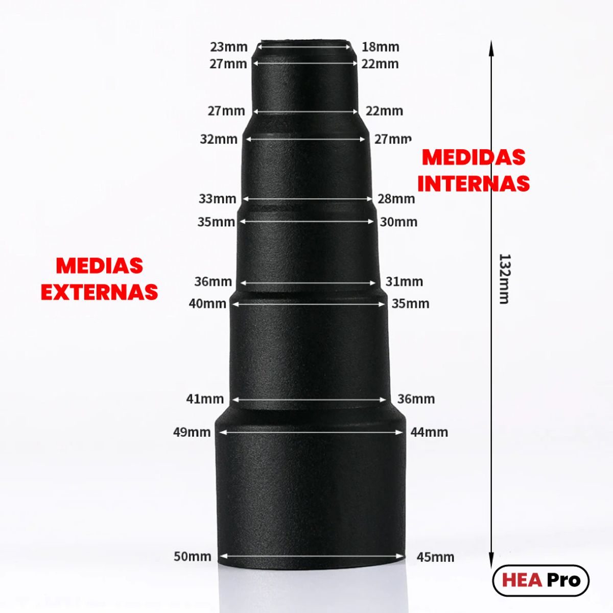 GENERICO - ADAPTADOR UNIVERSAL DE MANGUERA DE VACÍO 23-50MM 2 PIEZAS