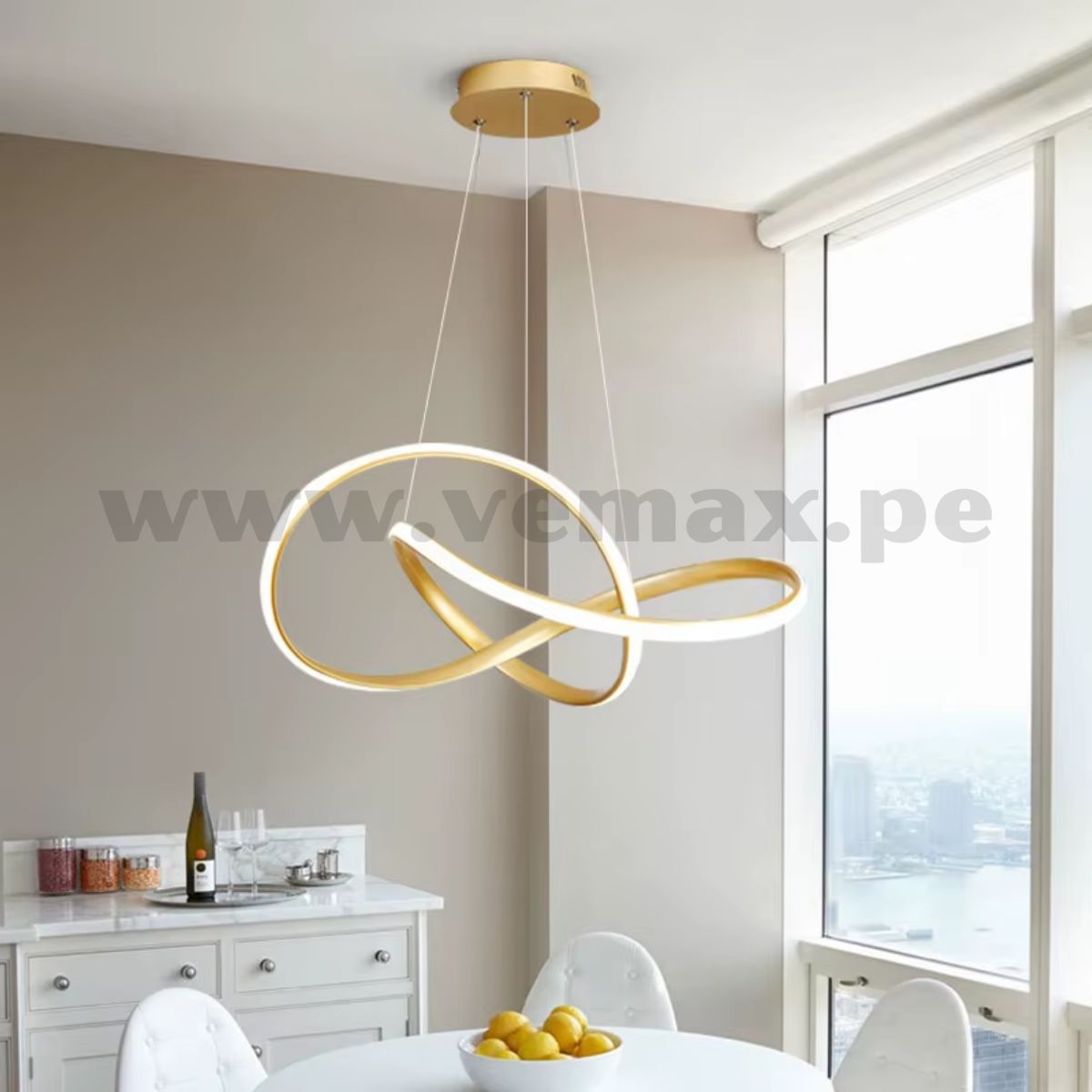 GENERICO - Lámpara Colgante Shiny Infinity Luz Cálida+Blanca+Intermedia