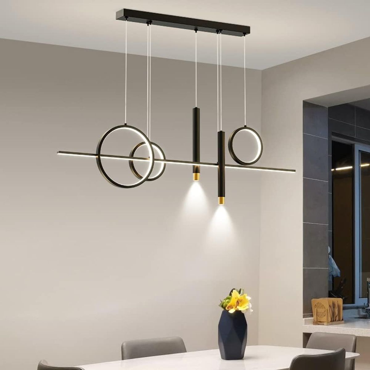 GENERICO - Lámpara Colgante Luz Cálida+Blanca+Intermedia