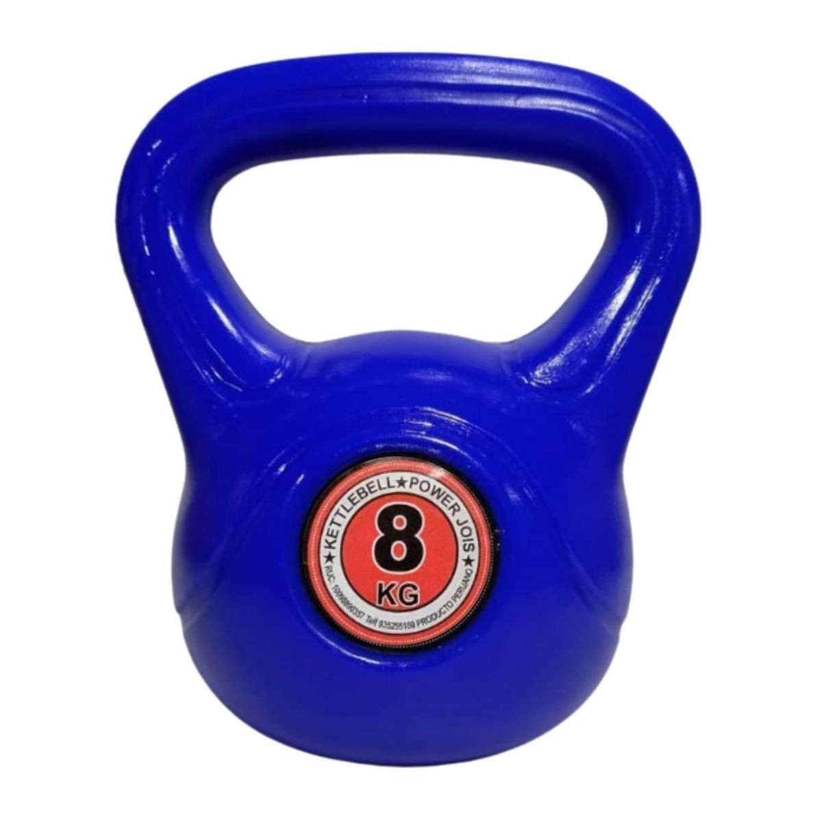 GENERICO - Pesa Rusa o Kettlebell Deporte - 8 kg pvc color Azul