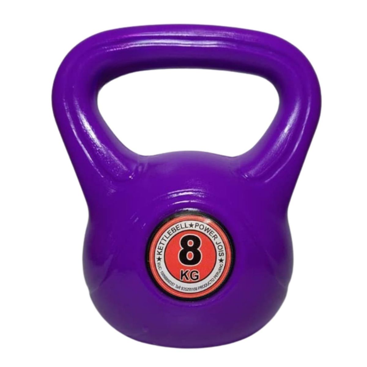 GENERICO - Pesa Rusa o Kettlebell Deporte - 8 kg pvc color Morado