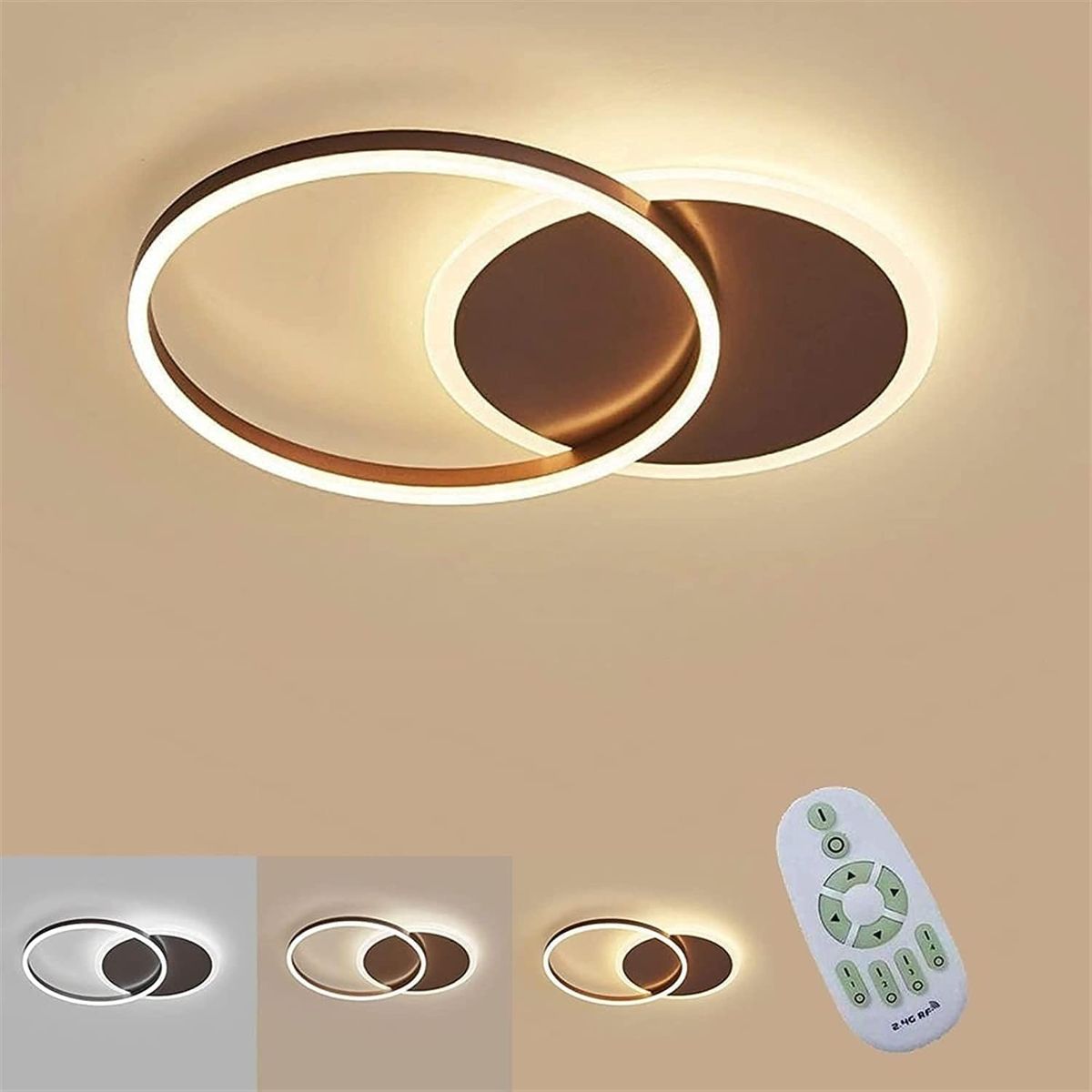 GENERICO - Lámpara Colgante White-Black Luz Cálida+Blanca+Intermedia