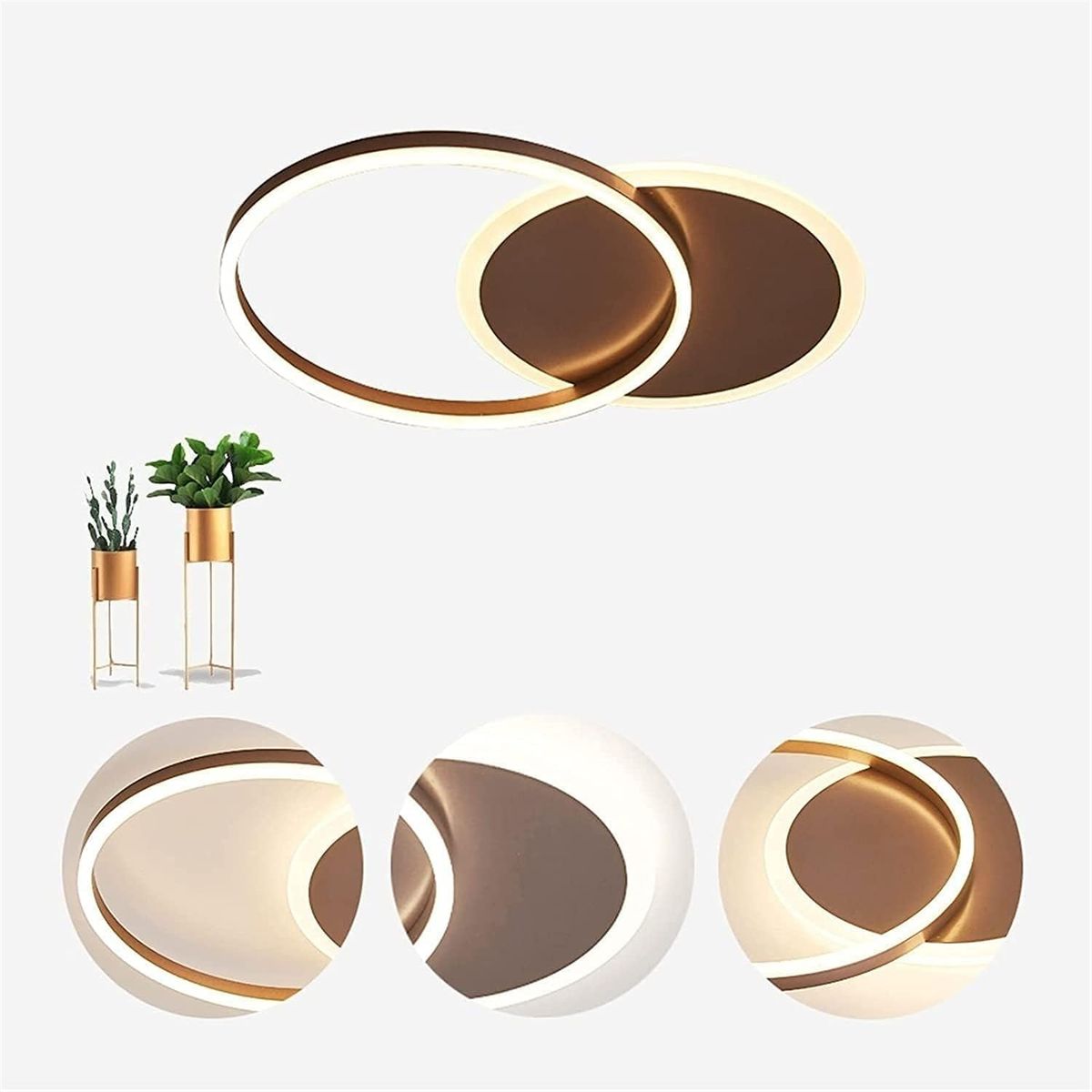 GENERICO - Lámpara Colgante White-Black Luz Cálida+Blanca+Intermedia