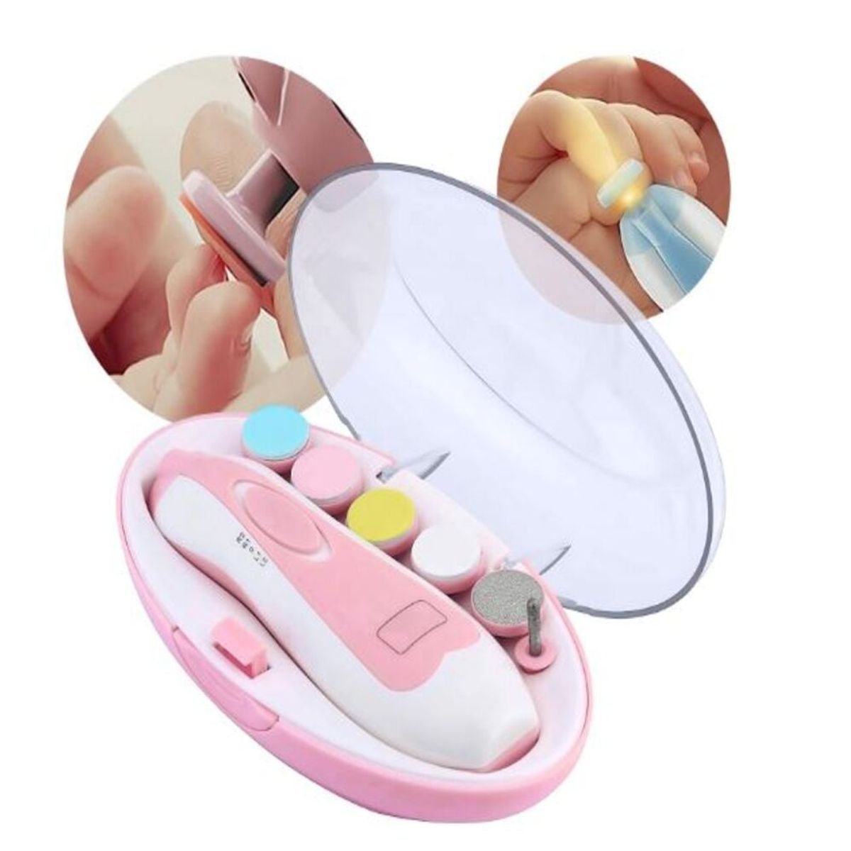 GENERICO - Kit Cuidado De Uñas Para Bebes Y Niños Rosado