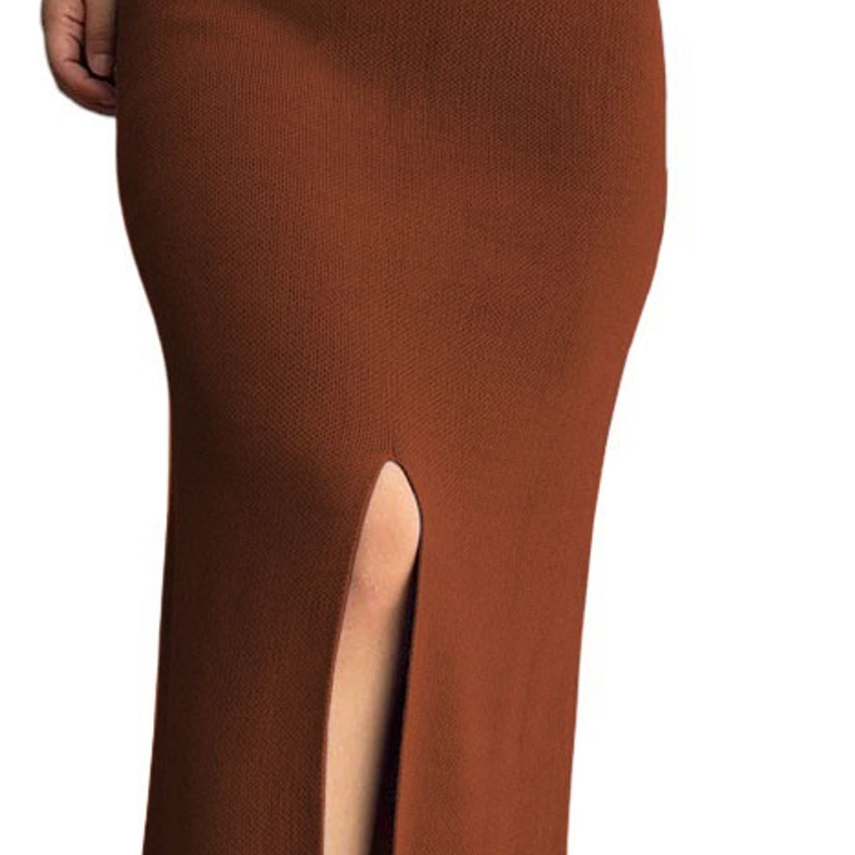 GENERICO - Falda En Hilo Miax Abertura 359G-25 Color Camel