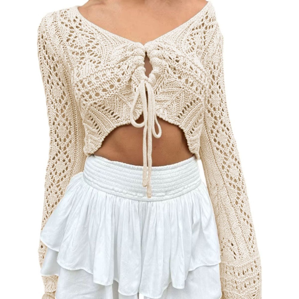 GENERICO - Sueter Mujer Hilo Jala Pita 359G-19 Color Beige