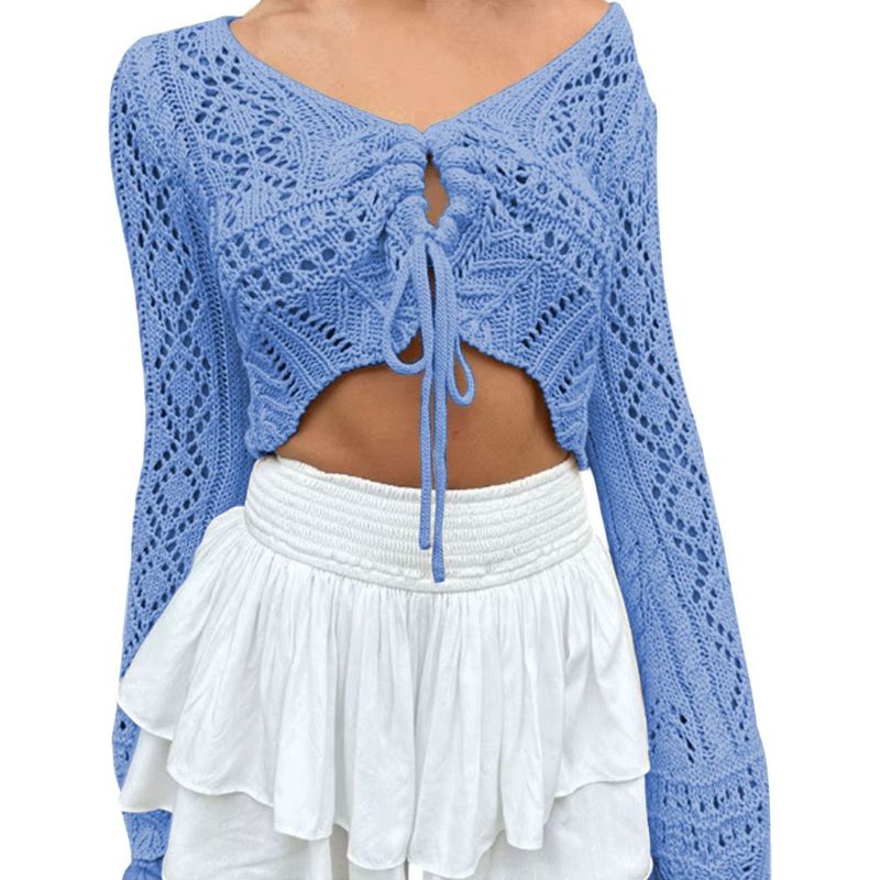 GENERICO - Sueter Mujer Hilo Jala Pita 359G-19 Color Celeste