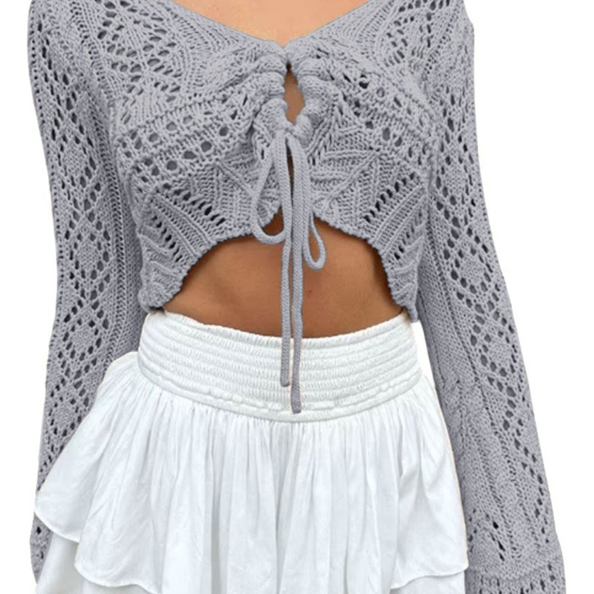 GENERICO - Sueter Mujer Hilo Jala Pita 359G-19 Color Gris