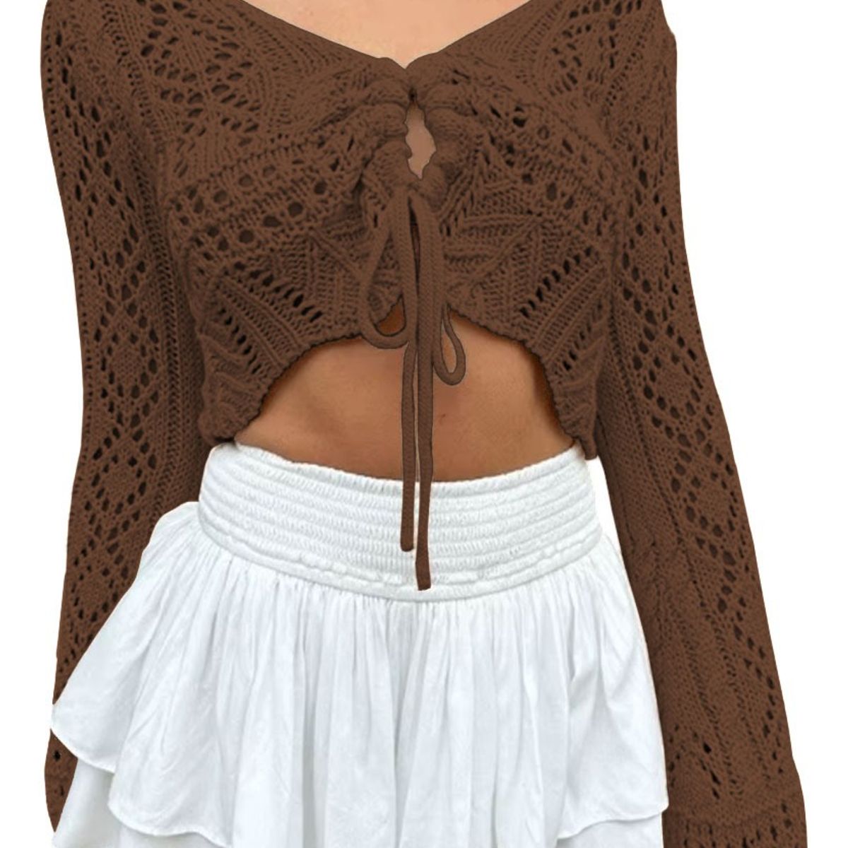 GENERICO - Sueter Mujer Hilo Jala Pita 359G-19 Color Marron