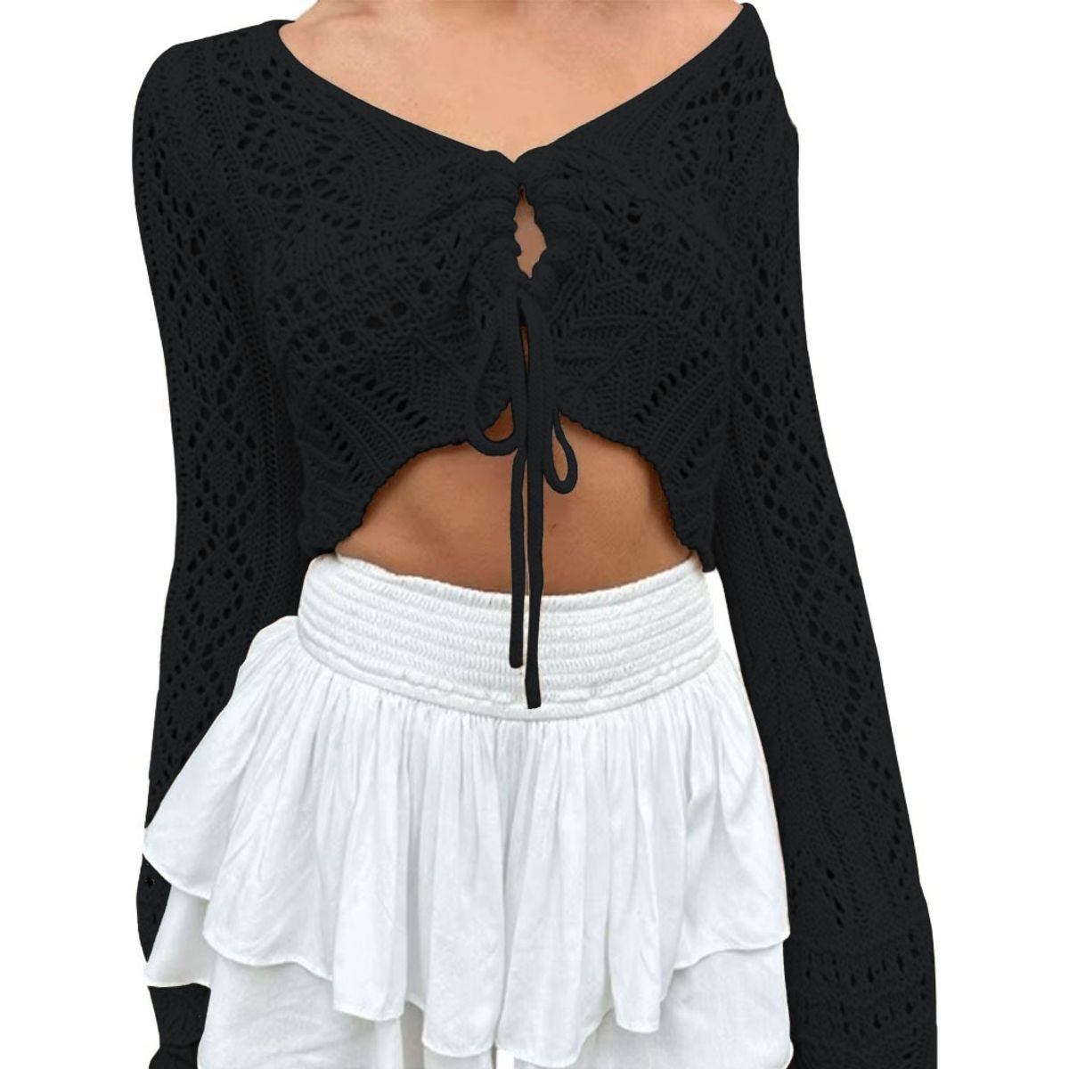 GENERICO - Sueter Mujer Hilo Jala Pita 359G-19 Color Negro