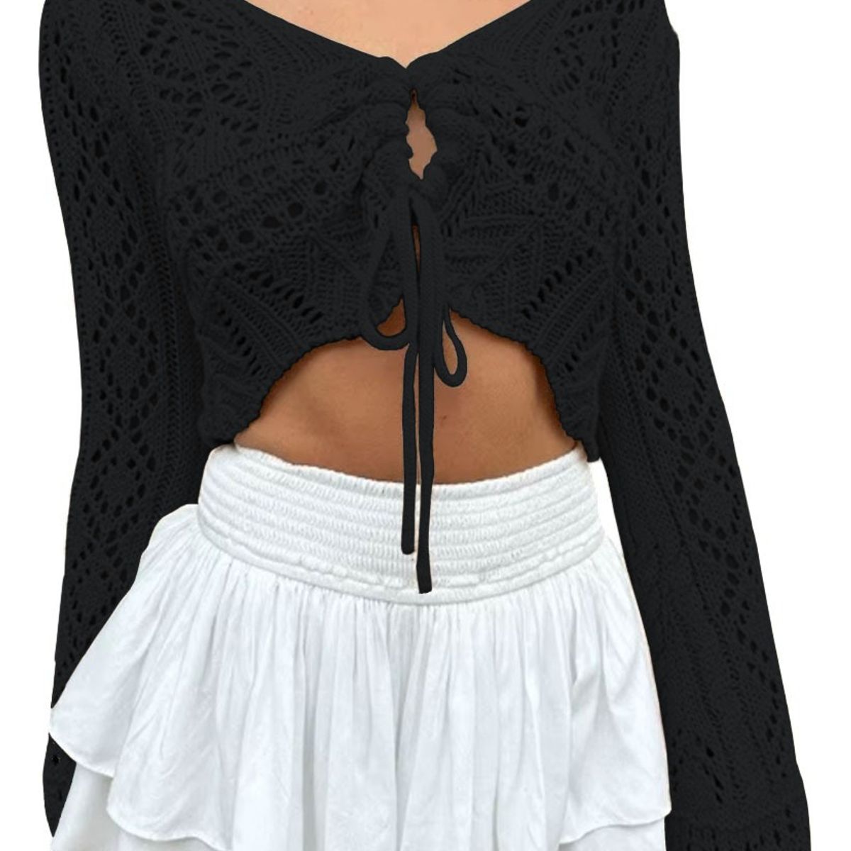 GENERICO - Sueter Mujer Hilo Jala Pita 359G-19 Color Negro