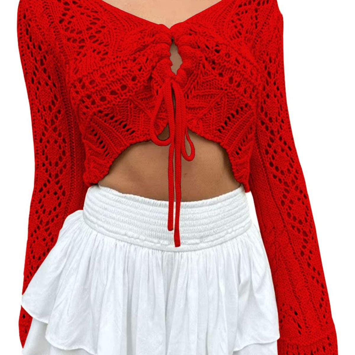 GENERICO - Sueter Mujer Hilo Jala Pita 359G-19 Color Rojo