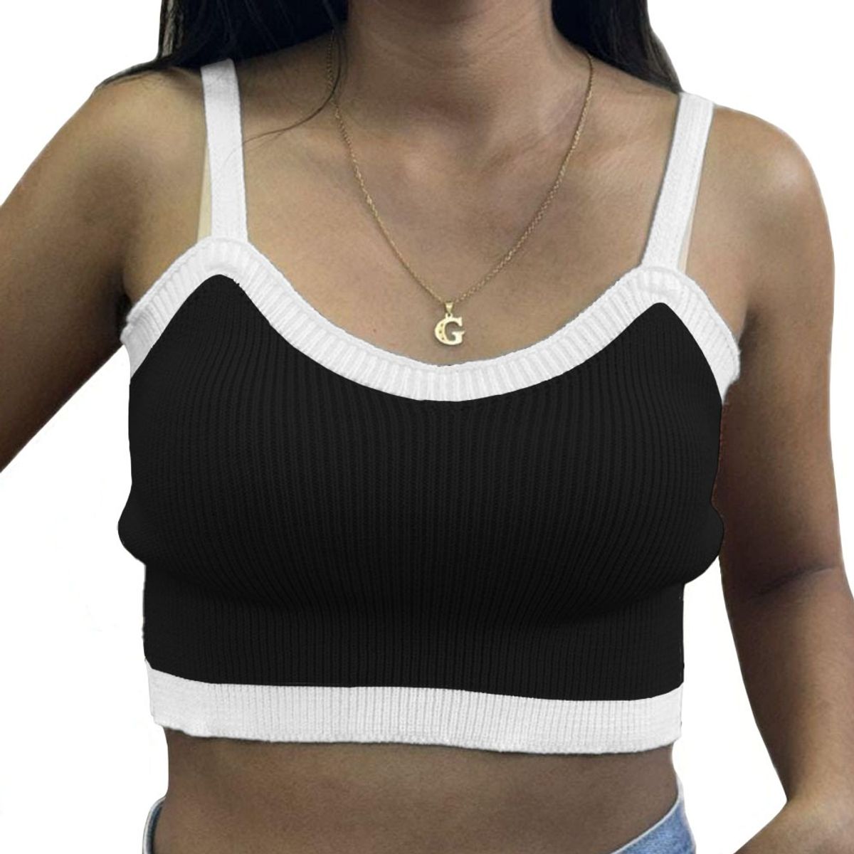 GENERICO - Top Mujer Hilo Nacional 359G-10 Color Negro