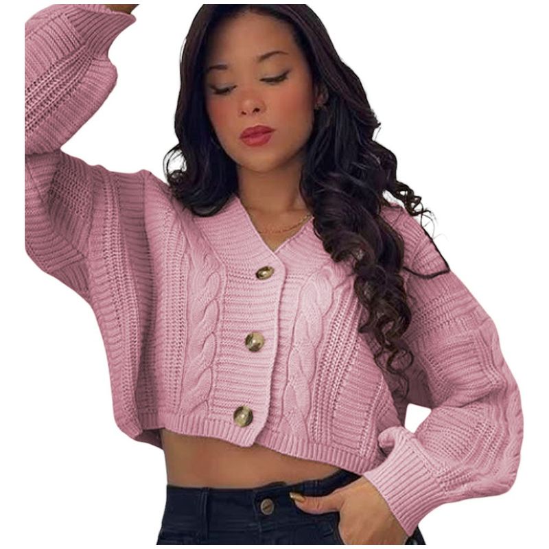 GENERICO - Chompa Mujer Hilo Trensa 359G-23 Color Rosado