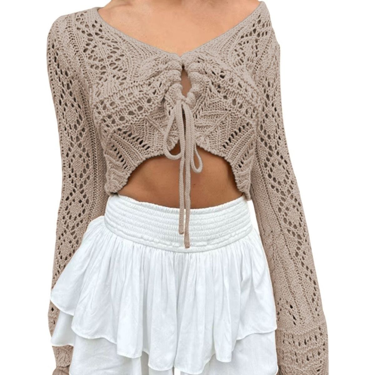 GENERICO - Sueter Mujer Hilo Jala Pita 359G-19 Color Hueso