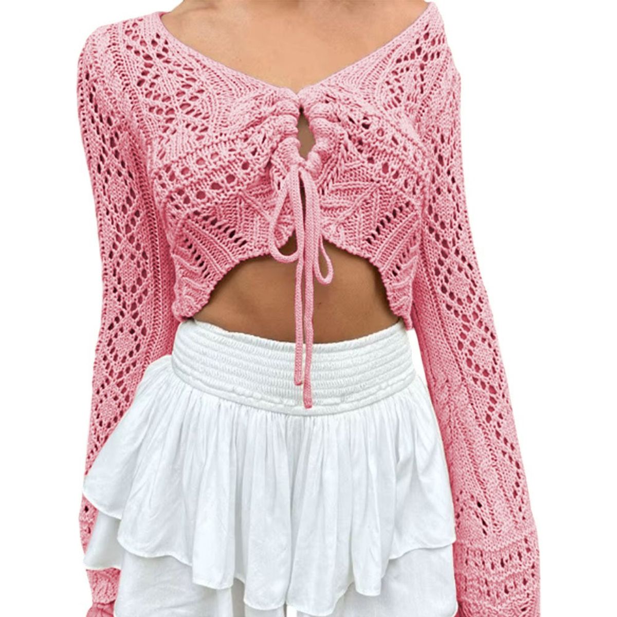 GENERICO - Sueter Mujer Hilo Jala Pita 359G-19 Color Rosa