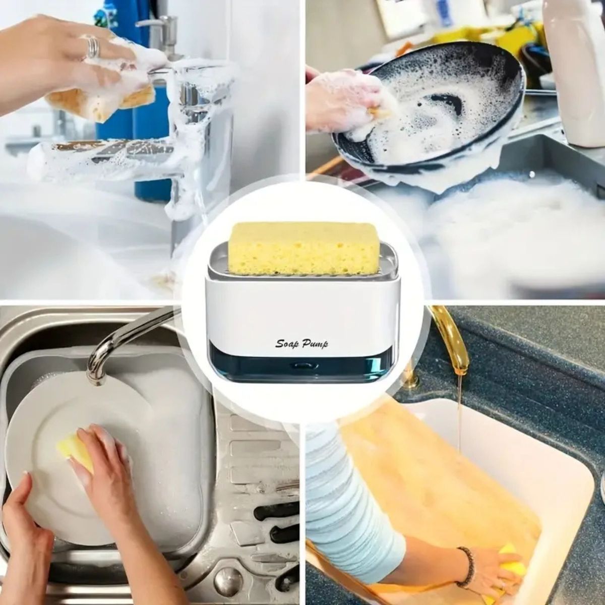 GENERICO - Dispensador de Jabón Líquido para Cocina Lavavajilla