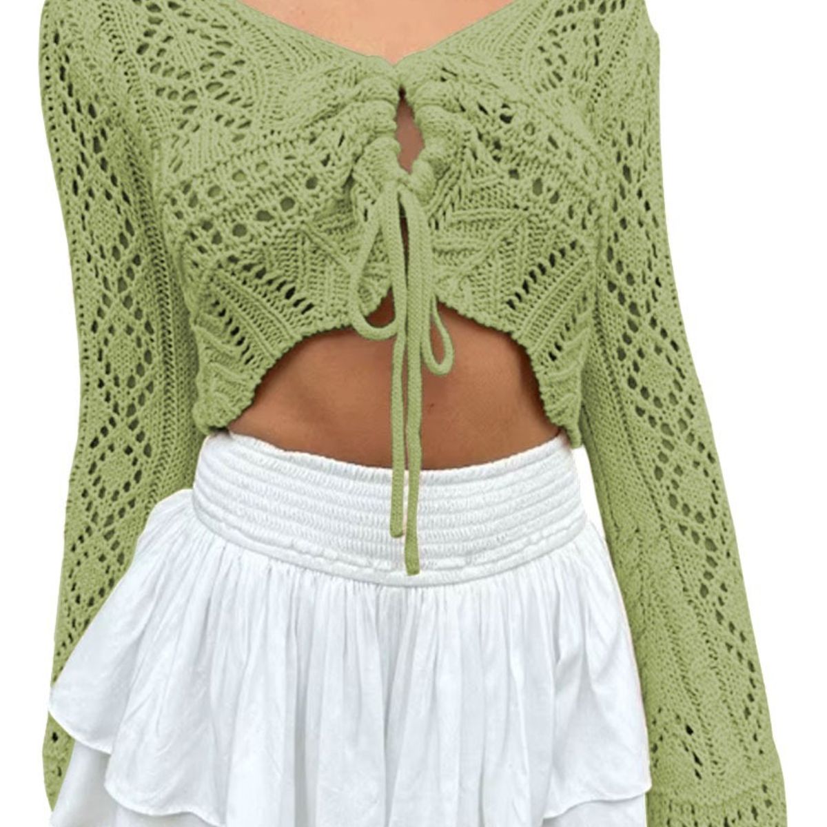 GENERICO - Sueter Mujer Hilo Jala Pita 359G-19 Color Olivo