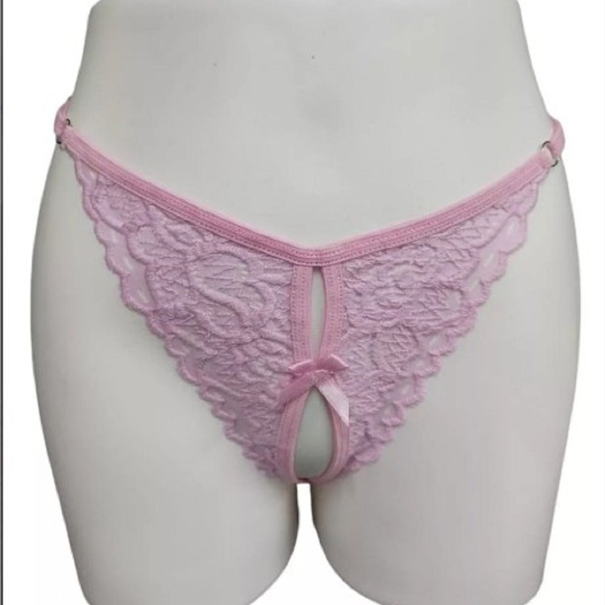 GENERICO - PANTY SEMI HILO SEXY DE ENCAJE Y ALGODON TALLA UNICA