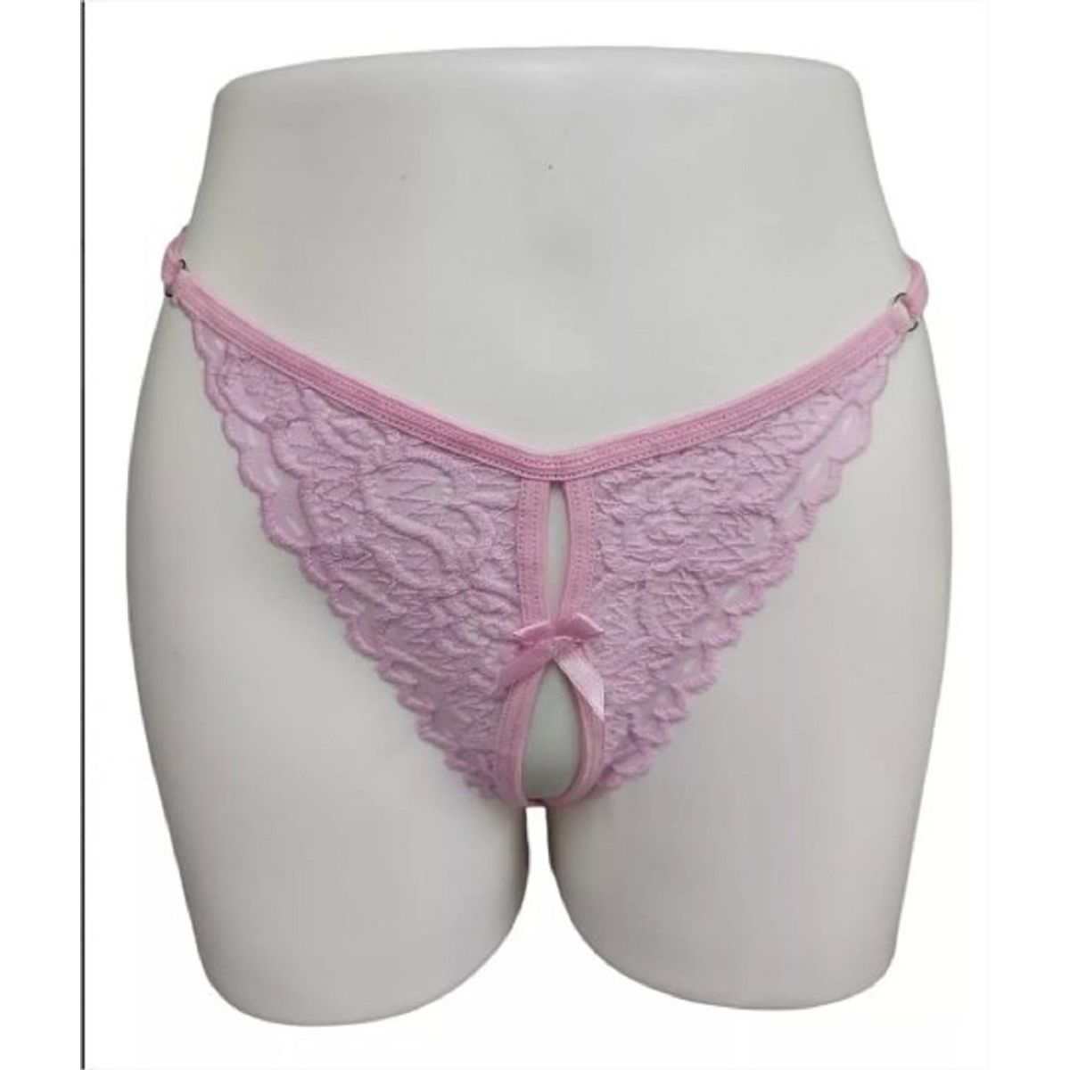 GENERICO - PANTY SEMI HILO SEXY DE ENCAJE Y ALGODON TALLA UNICA