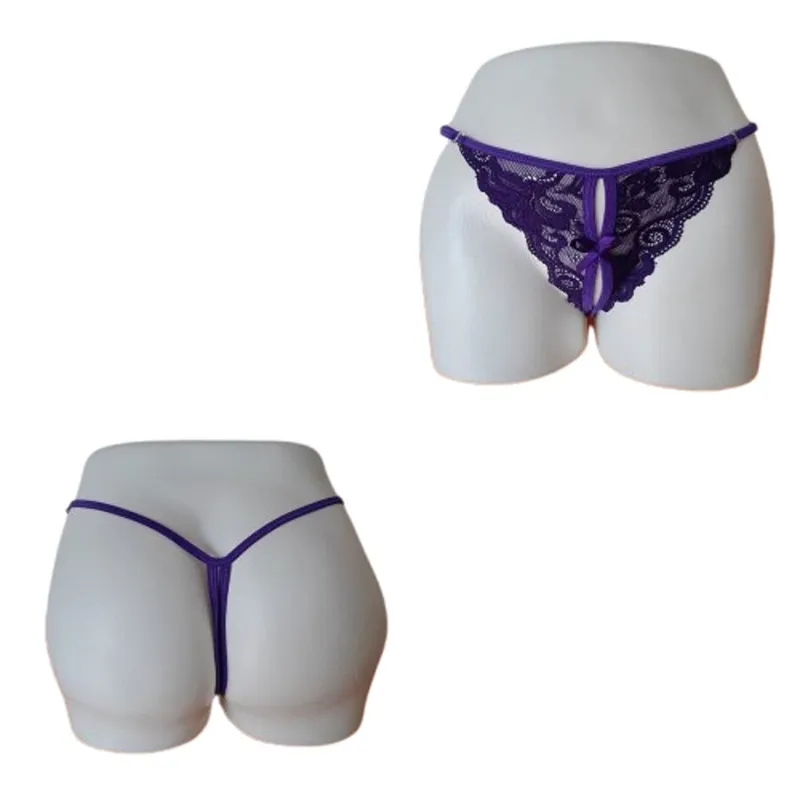 GENERICO - PANTY SEMI HILO SEXY DE ENCAJE Y ALGODON TALLA UNICA