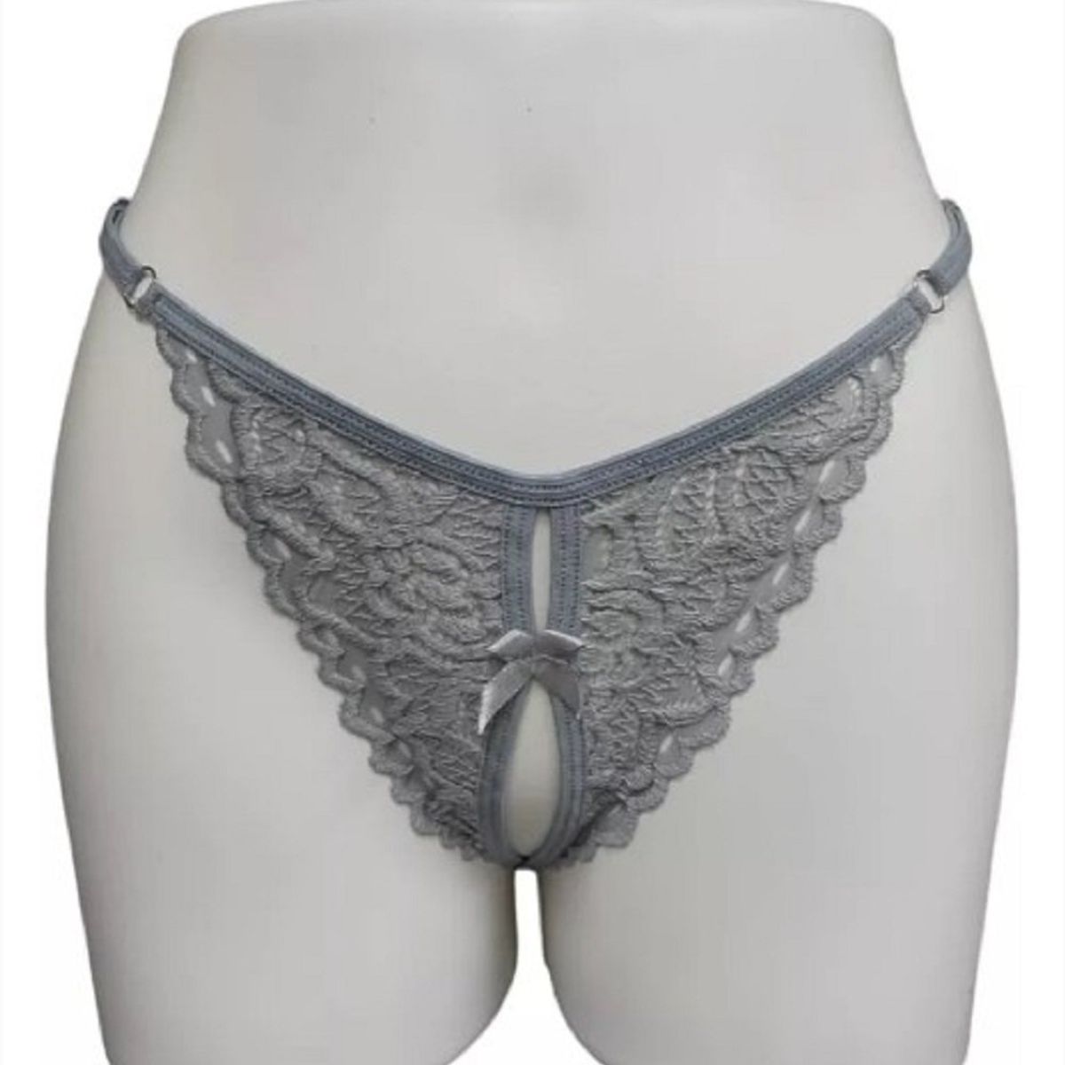 GENERICO - PANTY SEMI HILO SEXY DE ENCAJE Y ALGODON TALLA UNICA