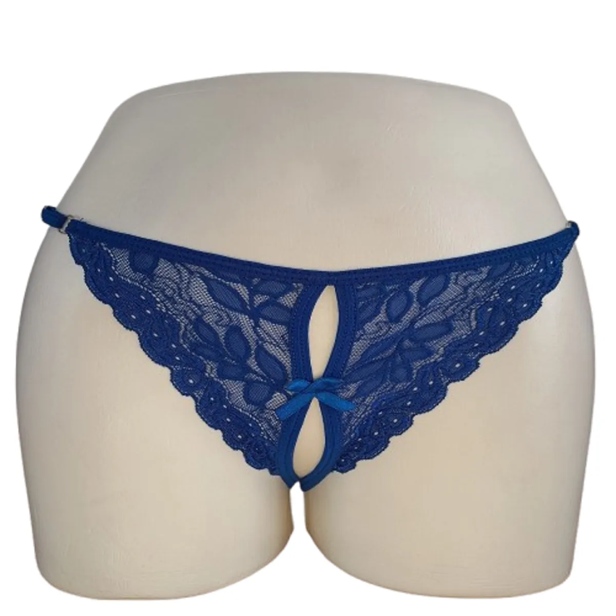 GENERICO - PANTY SEMI HILO SEXY DE ENCAJE Y ALGODON TALLA UNICA