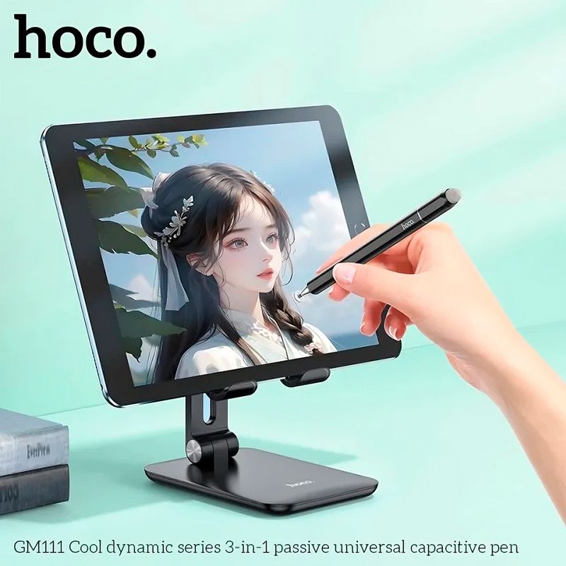 HOCO - Lápiz Digital Tactil Optico Pen Touch 3 En 1 Hoco Gm111