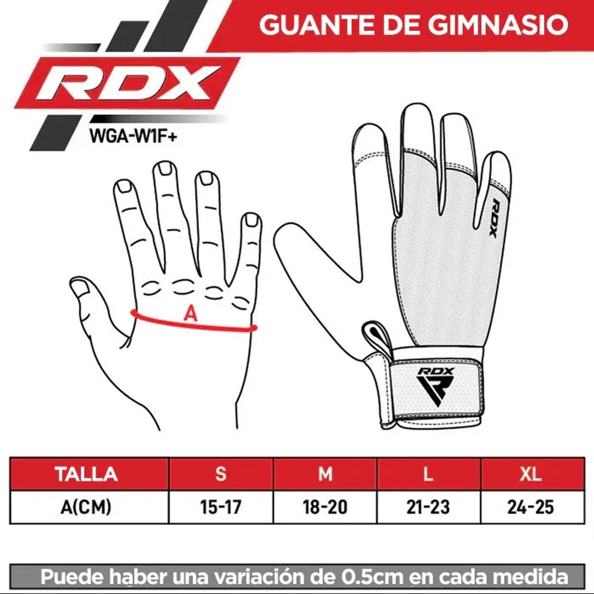 RDX - Guantes para Levantamiento de Pesas T2F Marrón - XL
