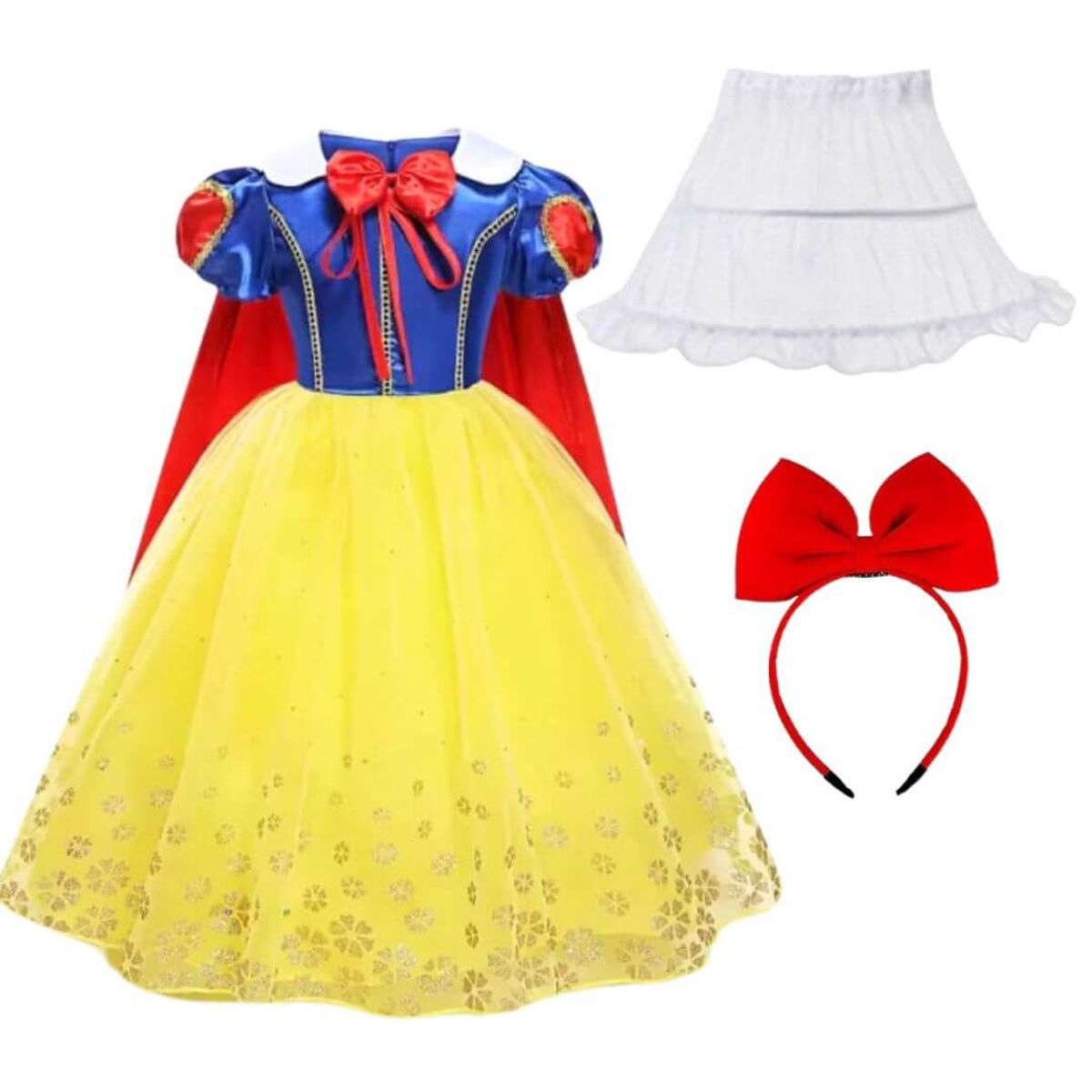 GENERICO - Vestido Blanca Nieves Importado Disfraz Snonwhite - Talla 4 hasta 14