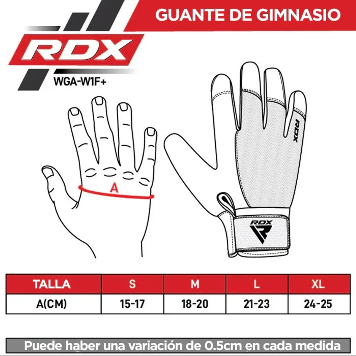 RDX - Guantes para Levantamiento de Pesas T2F Azul - L