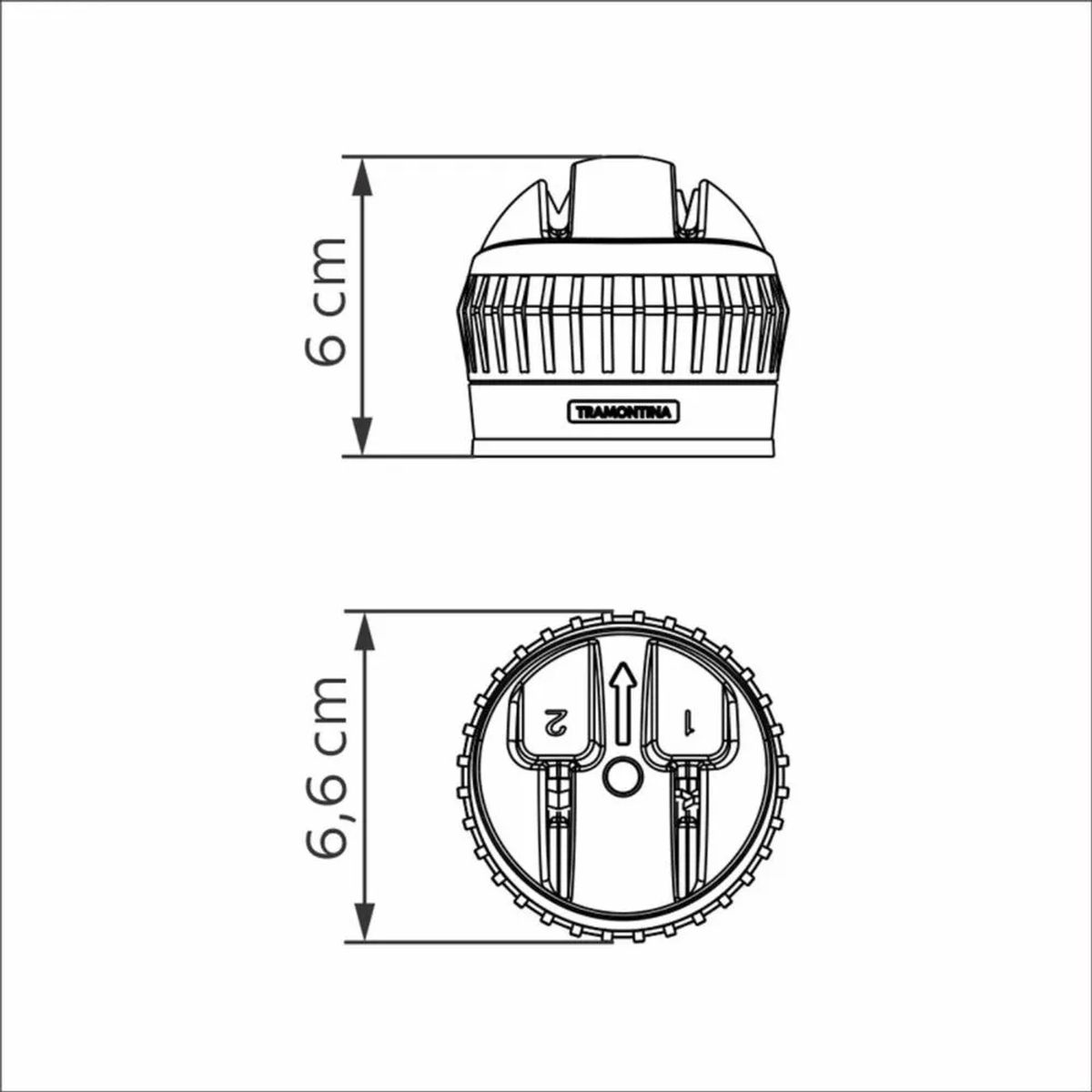 TRAMONTINA - Afilador De Cuchillos  Color Negro
