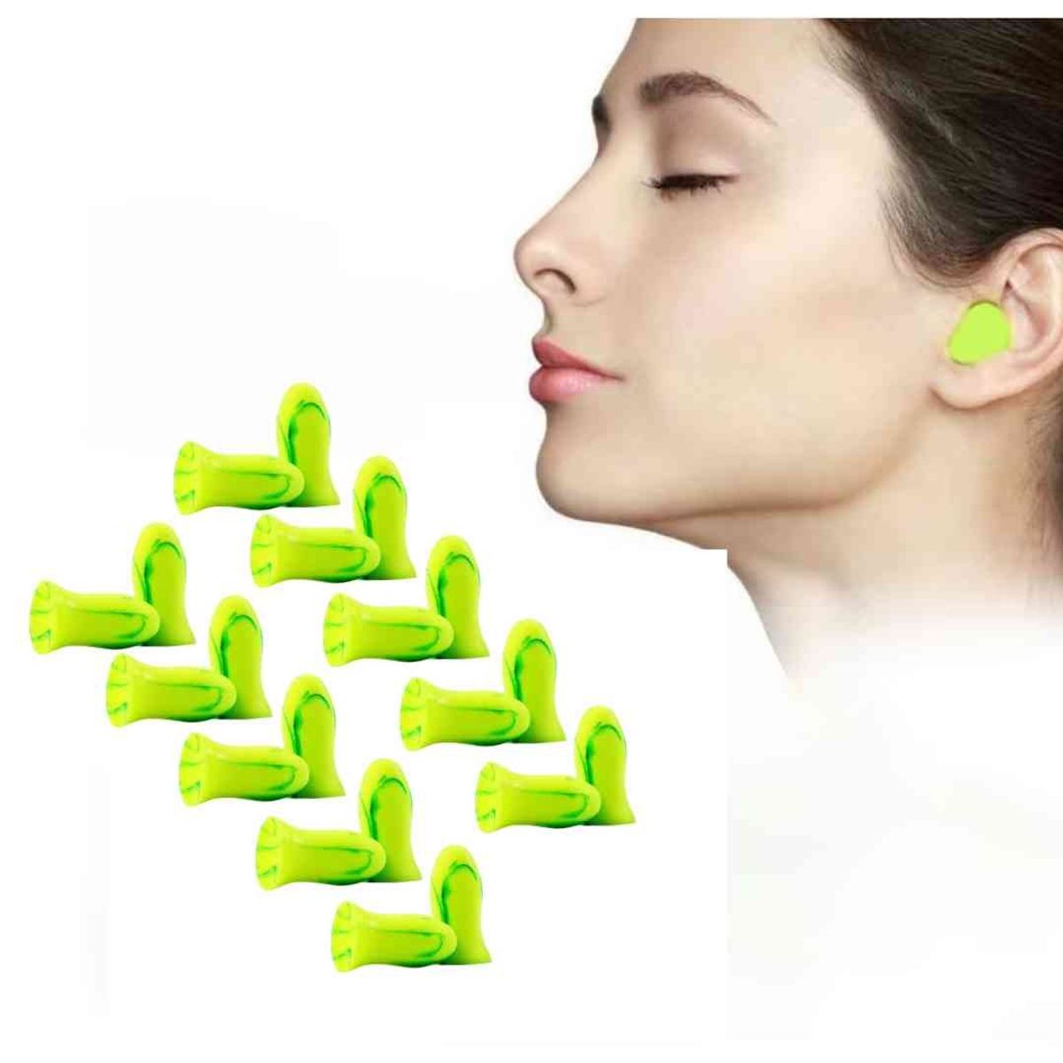 GENERICO - Tapón para oídos aislante de ruido para dormir 10 pares