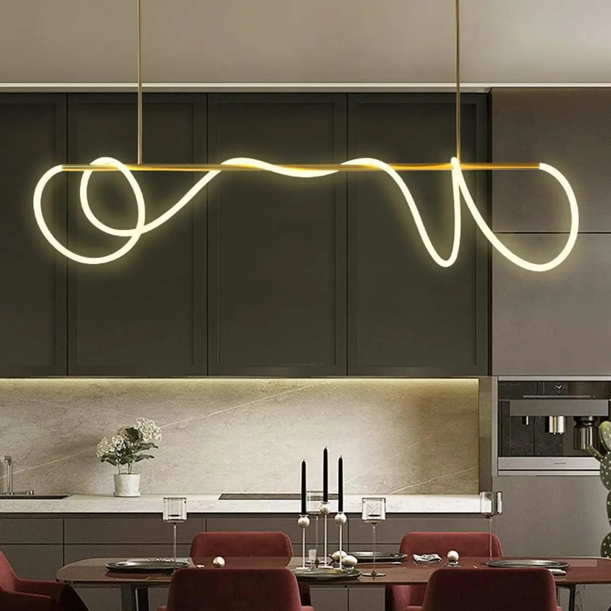 GENERICO - Lámpara Colgante Golden Silicone